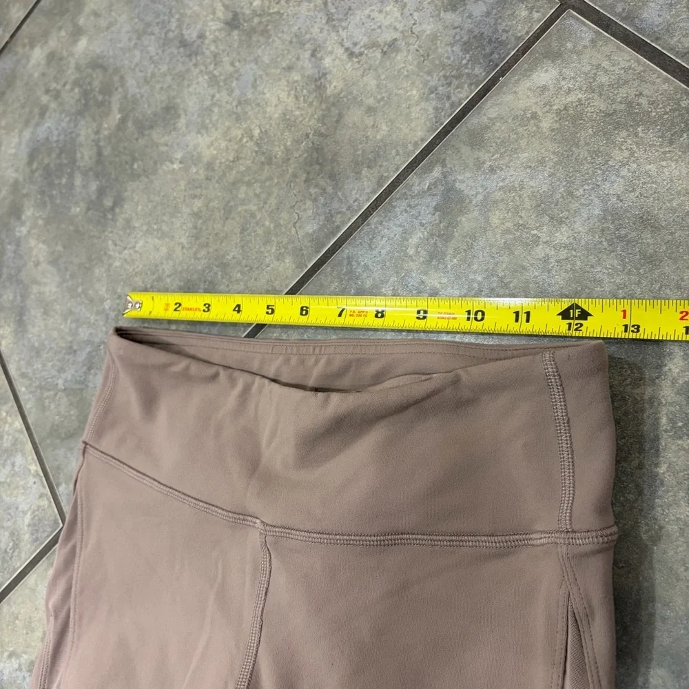 Alo Yoga 7/8 High-Waist Airbrush Legging - Taupe- Sz S Double Mesh Side Outdoor